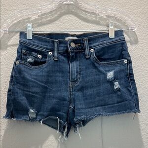 Levi’s Mid Length Cut Off Jean Shorts Size 24 EUC